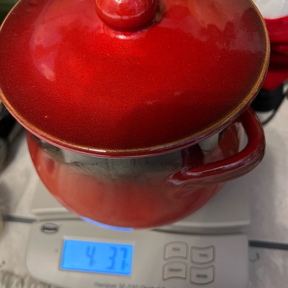 De Silva Fabrique En Italie Terracotta Bean Pot Cookware 2 1/2 Quarts Red Glazed - Picture 8 of 8